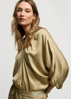 Fashion Summum Top With Bat Sleeves Green
