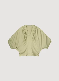 Fashion Summum Top With Bat Sleeves Green