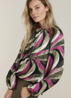 Best Summum Top With Gathered Neckline Multicolor