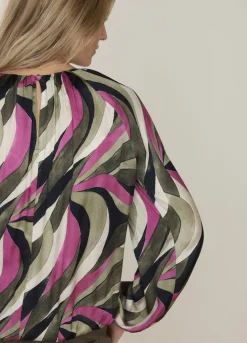 Best Summum Top With Gathered Neckline Multicolor