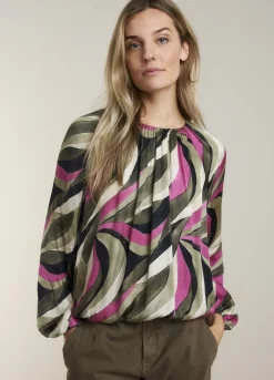 Best Summum Top With Gathered Neckline Multicolor