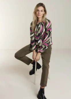 Best Summum Top With Gathered Neckline Multicolor