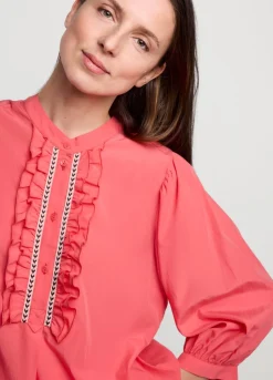 New Summum Top With Ruffles Pink