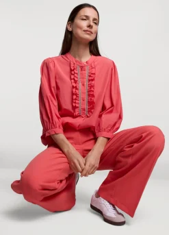 New Summum Top With Ruffles Pink