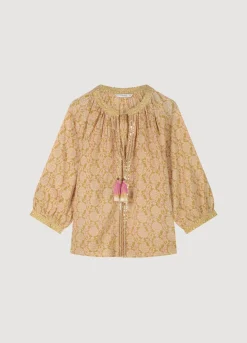 Sale Summum Top With Shimmering Piping Brown
