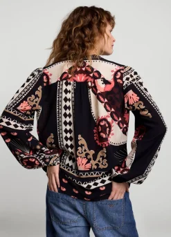 Outlet Summum Top With Stand-Up Collar Black
