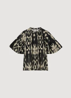 Fashion Summum Top With Wide Sleeves Black