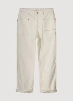 Hot Summum Trousers With Patch Pockets Creme