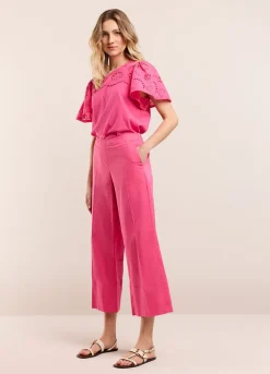 Discount Summum Trousers With 7/8Th Straight Legs Pink
