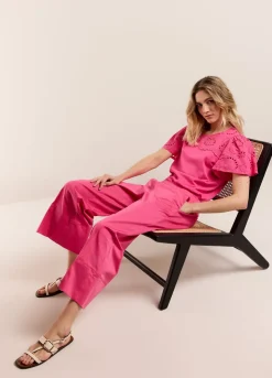 Discount Summum Trousers With 7/8Th Straight Legs Pink