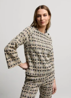 New Summum Trumpet-Sleeve Top Brown