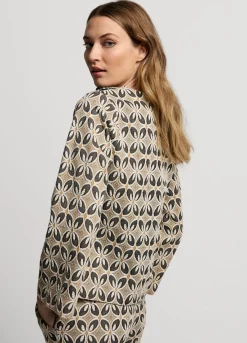 New Summum Trumpet-Sleeve Top Brown