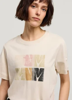 Outlet Summum T-Shirt With Artwork Print Pink