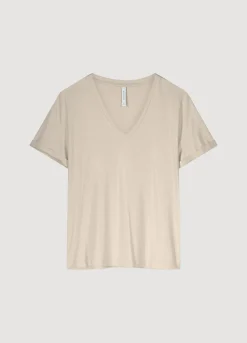 Sale Summum T-Shirt With Glitter Coating Creme