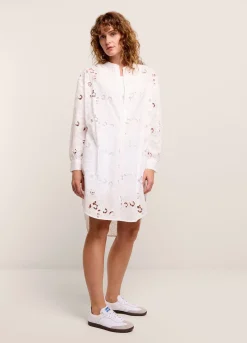 Outlet Summum Tunic Blouse With English Embroidery White
