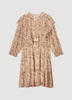 Hot Summum Voile Dress With Ruffles Creme
