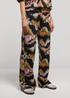 Outlet Summum Watercolour Print Trousers Multicolor