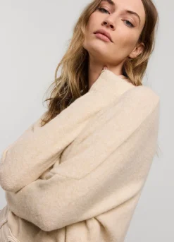 Sale Summum Wide Boat-Neck Jumper Creme