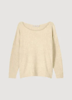 Sale Summum Wide Boat-Neck Jumper Creme