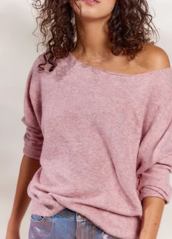 Sale Summum Wide Boat-Neck Jumper Pink