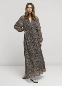 Outlet Summum Wide Dress With Floral Print Blue