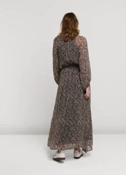 Outlet Summum Wide Dress With Floral Print Blue