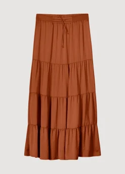 Discount Summum Wide Tiered Skirt Brown