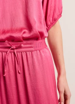 Outlet Summum Wide Tiered Skirt Pink