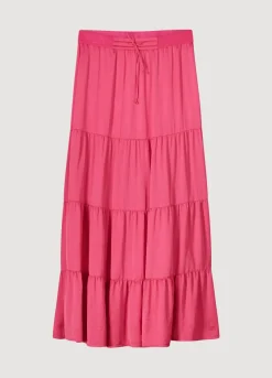 Outlet Summum Wide Tiered Skirt Pink