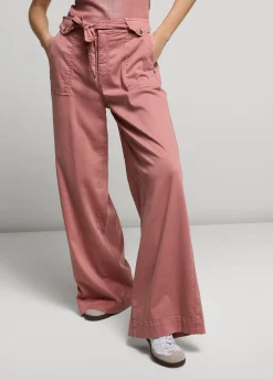 Discount Summum Wide-Leg Trousers With Belt Pink