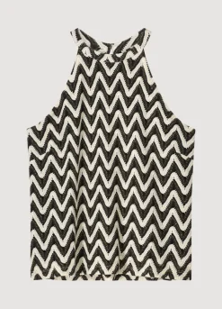 Best Summum Zigzag Halter Top Black